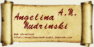 Angelina Mudrinski vizit kartica
